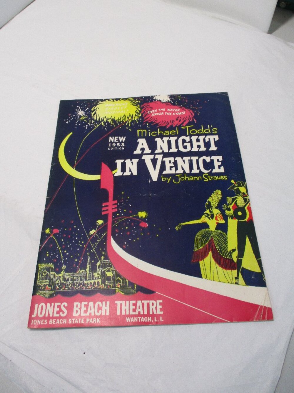 Vintage 1953 Jones Beach Theatre  NY Show A Night in Venice by Strauss Program